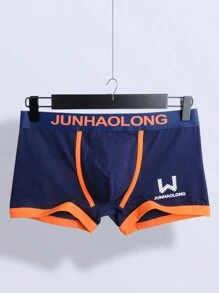 Men's 3pcs/Set Alphabet Print Boxer Shorts