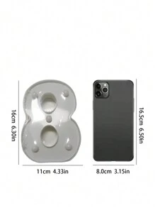 1 pieza Luz de la decoración ABS decorativo modernista número diseño LED para casa - Amarillo - Ver 5