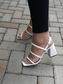 Women Heeled Sandals - trắng - Xem 8