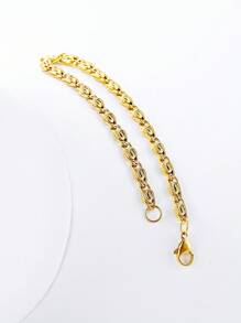 ZG YING ZHOU ZGYZ 1条男女通用不锈钢无限符号链，18K镀金手链，适合婚礼、派对、送礼，中东结扭绳链，简约风格