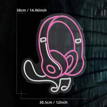 Headphone Neon Sign Wall Decor, Music Studio Led Neon Light, Teen Room Game Room Decor, Game Accessory Bar Party Decorations, Usb Powered - Multicolor - View 4