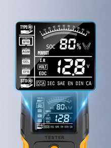 12v和24v電池測試器,電池分析儀測試工具,適用於濕式/gel/sla/洪水/efb/鉛酸/ Agm - 紅色 - 查看 10