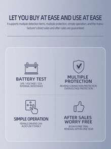 12v和24v電池測試器,電池分析儀測試工具,適用於濕式/gel/sla/洪水/efb/鉛酸/ Agm - 紅色 - 查看 11