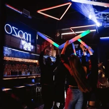 32pcs Led Foam Glow Sticks, Foam Light Up Sticks, 3 Multi-Modes Color Led Strobe Stick For Birthday Party Rave Playgroup Wedding - White - View 5