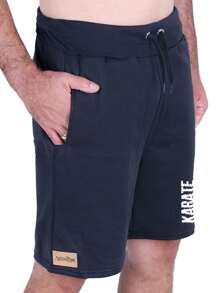 Shorts De Moletom Masculino Lutador de Karatê Bermuda Academia Com Bolsos
