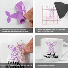 HTVRONT Adhesive Vinyl Roll - 12" X 10ft Permanent Black Adhesive Vinyl Rolls For Craft Projects,Signs,Scrapbooking - Baby Blue - View 4