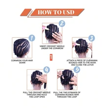 Göttinnen Box Braids Crochet-Haar, 14 Zoll Boho Box Braids Crochet-Haar, Bohemia Box Braids Crochet Braids, Box Braids mit lockigen Enden, unordentlich vorgeschlaufenes synthetisches lockiges Crochet-Haar für Frauen / 1B / 30/27