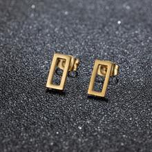 1 Pair New Stainless Steel Geometric  Stud Earrings For Women Everyday Tiny Moon Star Earrings Birthday Gift Jewelry