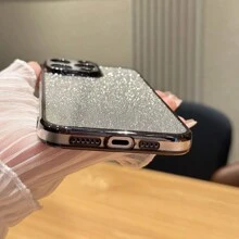 Tpu Electroplated Glittery Ombre Phone Case Compatible With Apple Iphone 15promax/Samsung S24/S24u And Other Android Phones - Black - View 7