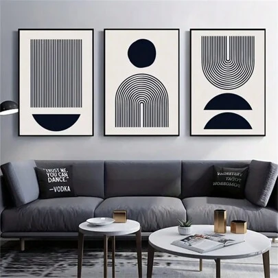3pcs Canvas Poster, Modern Art, Abstract Line Pattern Canvas Painting, Ideal Gift For Bedroom Living Room Corridor, Wall Art, Wall Decor, Fall Decor, Room Decoration, No Frame