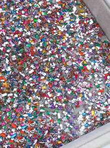 1000 件超闪亮迷你树脂美甲平底水钻 - 不对称形状 DIY 指甲饰物指甲宝石美甲用品指甲