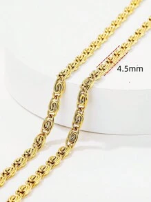 1 chiếc vòng tay mặt dây chuyền hình thánh giá Ankh bằng thép không gỉ mạ vàng 18K, quà tặng đám cưới, phù hợp với trang phục thường ngày, kiểu dây thắt nút Trung Đông, dây chuyền áo len tối giản, mặt dây chuyền hình ghim an toàn. - Vàng - Xem 5