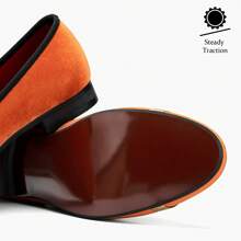Men's Rhinestone Sparkling Suede Dress Shoes Loafer Classic Designer Moccasins - trái cam - Xem 6