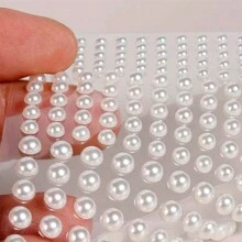3mm/4mm/5mm/6mm 3D Pearl Face Jewels Eyeshadow Stickers Self Adhesive Face Body Eyebrow Diamond Nail Stickers Diamond Decoration