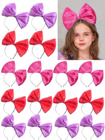 New Arrival Solid Color Oversized 3d Bowknot Hairband, Suitable For Daily Wear, Party, Photo & Travel