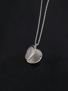 1 cái Thời trang Mạ vàng 18K Thép không gỉ Mề đay nhỏ Vòng cổ mặt dây chuyền Với Có thể mở Tròn Hình dạng Đối với Hình chụp Chèn Đối với phụ nữ Qủa tặng - tròn - Xem 4