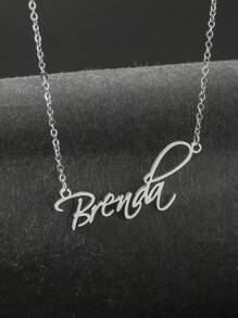 Name Necklace Personalized Nameplate Necklace Exquisite Gift For Mother And Girlfriend - Silver - View 32