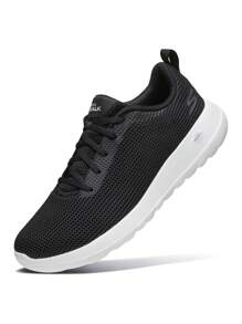 Skechers Men Athletics Walking Shoes Mesh Running Sports Shoes Lightweight Shoes 54639-BKW