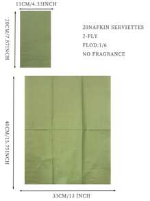 20pcs/Pack 2-Ply Solid Sage Green Party Napkins 15.7x13inch, Decorative Napkins For Wedding Birthday Tea Party, Restaurant, Hotel, Dinner, Kitchen