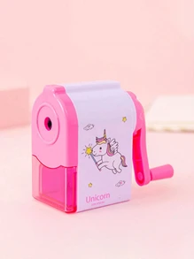 1 件卡通可爱手摇卷笔刀，适合男孩女孩学校文具，学校用品，返校