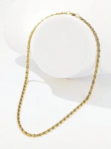 1 chiếc vòng tay mặt dây chuyền hình thánh giá Ankh bằng thép không gỉ mạ vàng 18K, quà tặng đám cưới, phù hợp với trang phục thường ngày, kiểu dây thắt nút Trung Đông, dây chuyền áo len tối giản, mặt dây chuyền hình ghim an toàn. - Vàng - Xem 4
