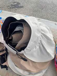 1 PIEZA SOMBRERO DE VERANO PARA MUJER PLEGABLE PARA VIAJE BUENO - Beis - Ver 4