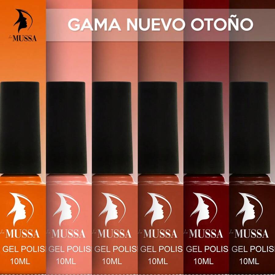 GAMA MUSSA gel uv semipermanente esmalte para uñas 6 pzs 10ml - elegir gama - Nebula - Ver 1