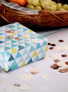 15g/Paquete, aproximadamente 1200 piezas de confeti de papel de seda redondo y colorido, adecuado para fiestas, bodas, cumpleaños, despedidas de soltera, decoraciones de fiestas temáticas