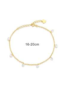 CROSSDEER 1 chiếc vòng tay bạc S925 thủ công, đính đá quý lấp lánh, toát lên vẻ quyến rũ rực rỡ, trang sức chất lượng cao phù hợp cho trang phục hàng ngày, dự tiệc và kỷ niệm của phụ nữ. - Vàng - Xem 5