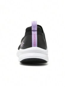 Skechers 女士休闲便鞋轻便鞋黑色 104339-BKW - 黑與白 - 查看 5