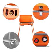 Asador Gas Portátil Brasero Parrilla, Maletín, Acero Inoxidable, Plegable, Brasero Parrilla Portátil Para Carne Asada, Grill De Acero Para Exteriores, Parrilla Con Tapa Acero Inoxidable