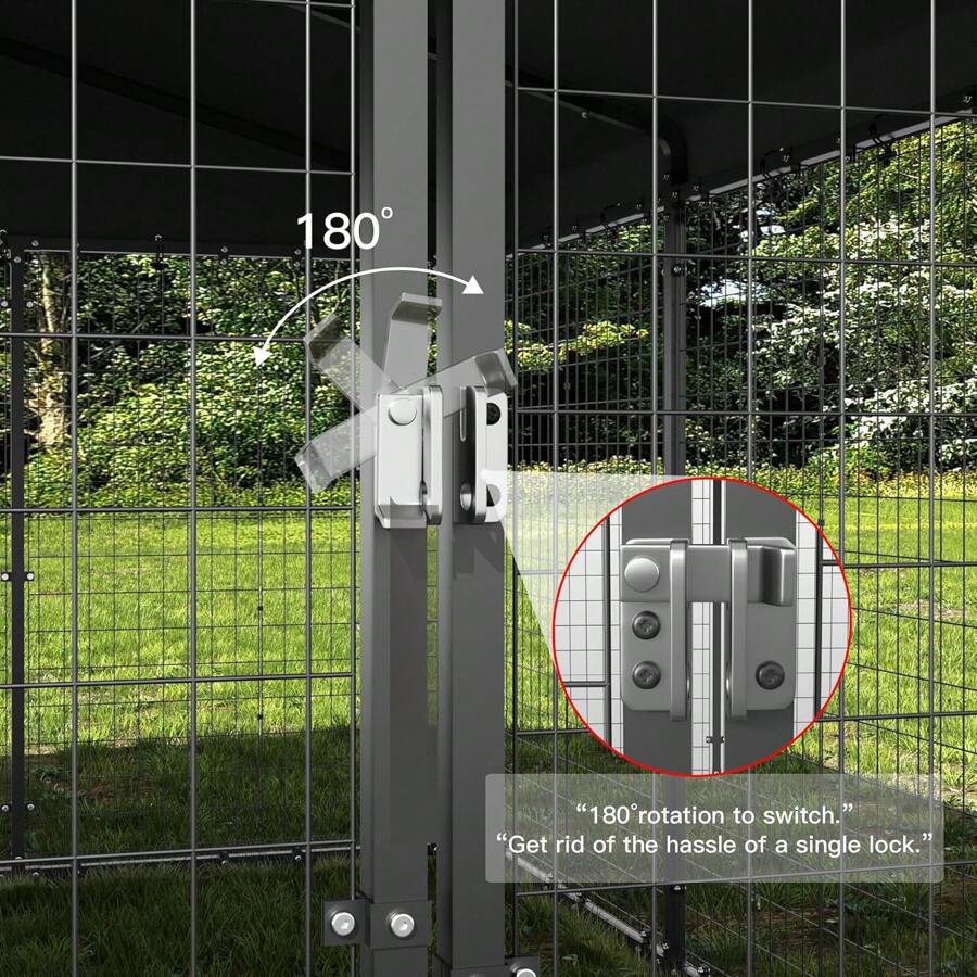 ALAULM Large Dog Kennel Outdoor With Waterproof Roof Cover, Dog Cage