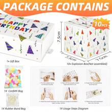 Birthday Surprise Gift Box Explosion For Money, Money Gift Box Explosion With Confetti, Money Box For Cash Gift, Pop Out Money Gift Box, Folding Bounce Gift Box For Women Men - Birthday Style - View 3