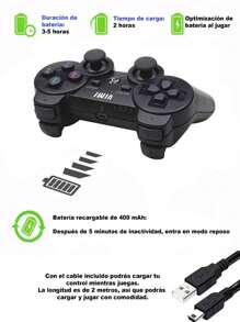 Control Inalambrico Joystick Compatible Con PS3 - Rojo - Ver 5