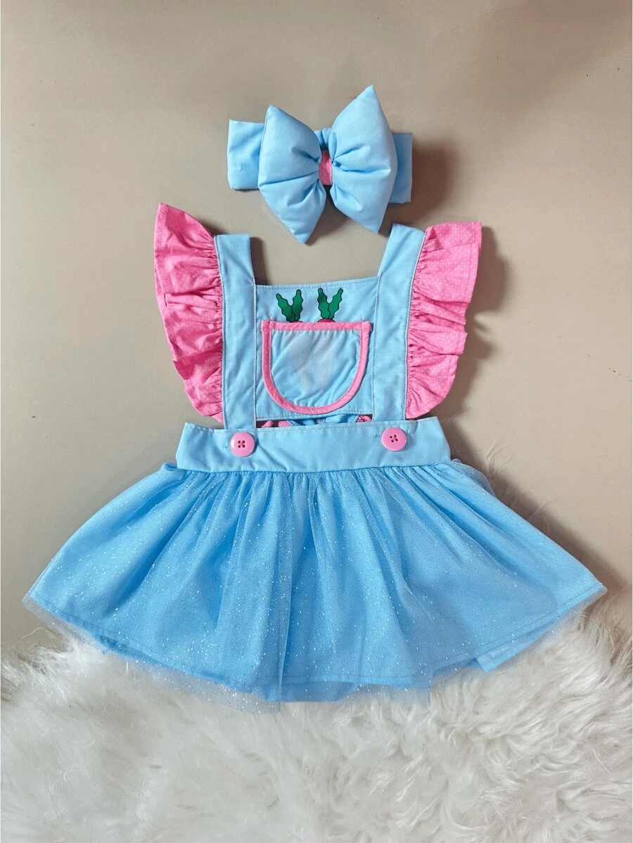 Baby Girls Jumpsuits - Màu Hồng baby - Xem 1