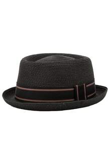 HIMESPORT 2024 Mùa Xuân Mùa hè Tại mặt trời Mũ rơm Đối với phụ nữ Quý cô Nam Người đàn ông Jazz Tiệc trà Fedora Mũ Với Nơ ruy băng Thanh lịch - màu đặc - Xem 4