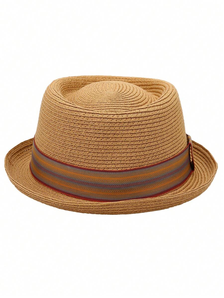 HIMESPORT 2024 Mùa Xuân Mùa hè Tại mặt trời Mũ rơm Đối với phụ nữ Quý cô Nam Người đàn ông Jazz Tiệc trà Fedora Mũ Với Nơ ruy băng Thanh lịch - màu đặc - Xem 1