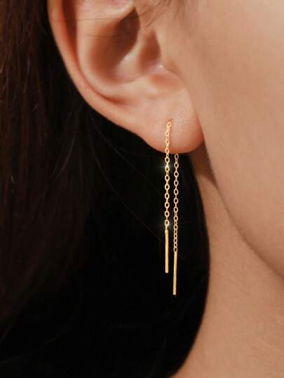 1 par de pendientes colgantes de borla hechos a mano de plata S925, simples y modernos, que muestran el encanto de la moda, joyas, adecuados para el uso diario de las mujeres, fiestas, aniversarios y vacaciones