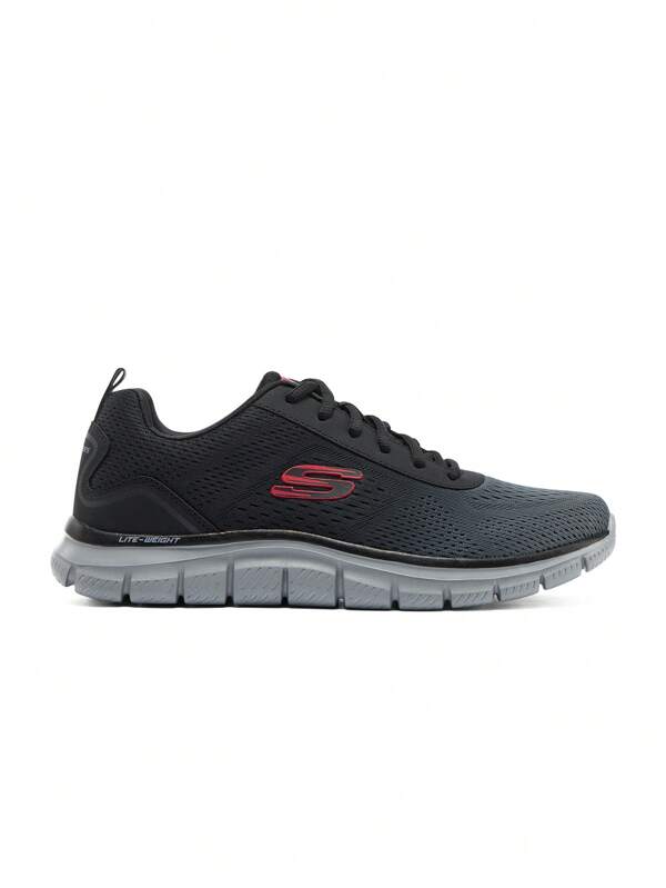 Skechers Pantofi de alergare pentru bărbați, pantofi de alergare cu plasă respirabil, pantofi de sport ușori rezistenți la uzură în degrade (negru) 232399-BKCC