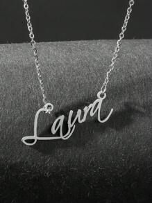 Name Necklace Personalized Nameplate Necklace Exquisite Gift For Mother And Girlfriend - Silver - View 15