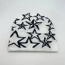 街头 Y2k 无檐便帽，带有字母、星星和针织设计 - 男女通用可爱时尚头饰，2000 年代冬季秋季 - A - 查看 16