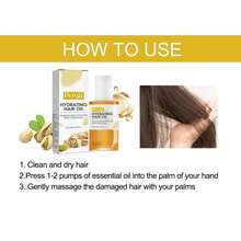 Hoygi 1入組58毫升滋養髮油,修復乾枯髮質,增強頭髮防枯防斷,改善毛躁,滋潤保濕,髮尾護理產品 - 白色 - 查看 5