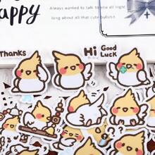 Cute Mysterious Phoenix Parrot Stickers Handheld Ledger Sticker Handheld Ledger Cartoon Pasting Material Waterproof Ins Style Small Sticker
