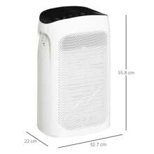 Purificatore d'Aria per Allergie con Filtro HEPA a Triplo Strato, 3 Velocità, Modalità Sonno, Timer, Area coperta 25-35m³, per Pollini, Odori, Fumo, Polvere - Bianco - Visualizzare 3