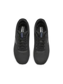 Skechers 男子田径步行鞋网眼透气运动休闲鞋户外跑步鞋轻便鞋 216281-BKBL - 黑色 - 查看 2