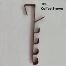 1 個掛鉤,用於在門上掛衣服和帽子,多功能後門掛鉤,用於在更衣室/浴室掛外套、衣架、帽子、毛巾、背包、浴袍,無需打孔 - 咖啡棕 - 查看 3