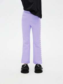 Annil 女童春秋休闲裤，微拉开腰裤，百搭