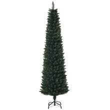 HOMCOM Albero di Natale Artificiale Alto 180cm con Base Pieghevole, 380 Rami, in PVC e Metallo, Verde