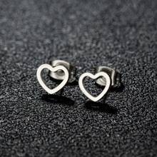 1 Pair New Stainless Steel Geometric  Stud Earrings For Women Everyday Tiny Moon Star Earrings Birthday Gift Jewelry