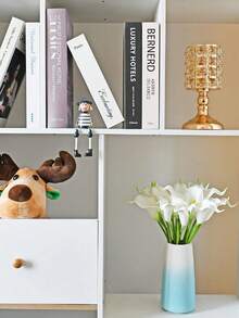 1入/4入/8入組白色假发簪百合13.4英寸,適用於母親節家居廚房和婚禮,帶莖絲綢花,瓶子裝擺飾、餐桌裝飾、家居裝飾美學 - 白色 - 查看 7